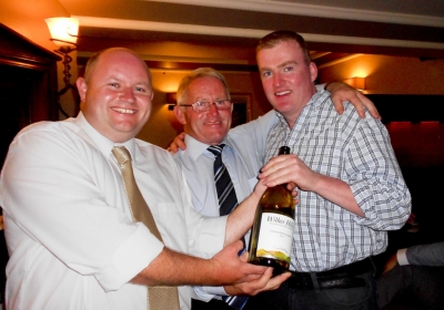 Ken O'Reilly
Captain Jonathan Smith and sponsor Gay Smith presenting the  prize for best front nine to Ken O'Reilly
