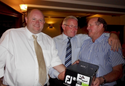 Leo Harte
Captain Jonathan Smith and sponsor Gay Smith presenting the prize for winner of Category 2 to Leo Harte.
