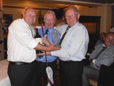 Tom Conlon
Captain Jonathan Smith and sponsor Gay Smith presenting the Captain's Trophy to Tom Conlon
