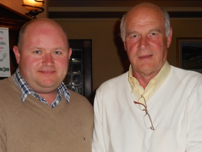 William Fitzgerald
Captain Jonathan Smith presenting William Fitzgerald with the prize for nearest the pin - 126 cms
