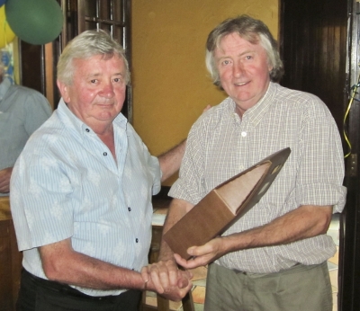 Alec Corcoran
Best back nine winner, Alec Corcoran receives his prize from Mick McKenna
