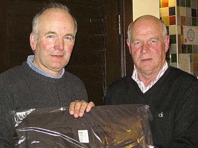 Bernard Tully
President William Fitzgerald presenting Bernard Tully with the prize for Best Back 9
