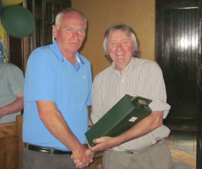 Fionan McDonagh
Third in Class 1, FionÃ¡n McDonagh receives his prize from Mick McKenna
