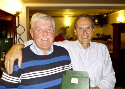 John O'Grady - nearest the pin on the 10th
John receiving his prize from John Fitzgerald on behalf of our sponsors, the Castleknock Tennis Players.
