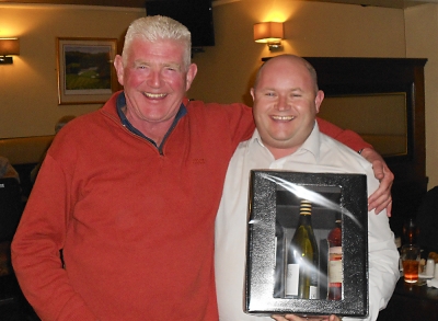 John Smyth
Captain Jonathan Smith presenting the prize for best front 9 to John Smyth
