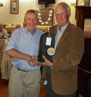 President Maurice Carbery and the overall winner Mick McKenna
