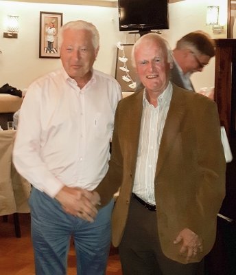 President Maurice Carbery and Rory Toan, 2nd in Class 2 and Nearest the pin in 2
